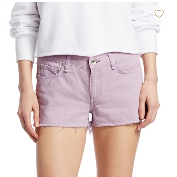 Rag & Bone Cut Off Denim short - Lilac - Picture 2 of 5